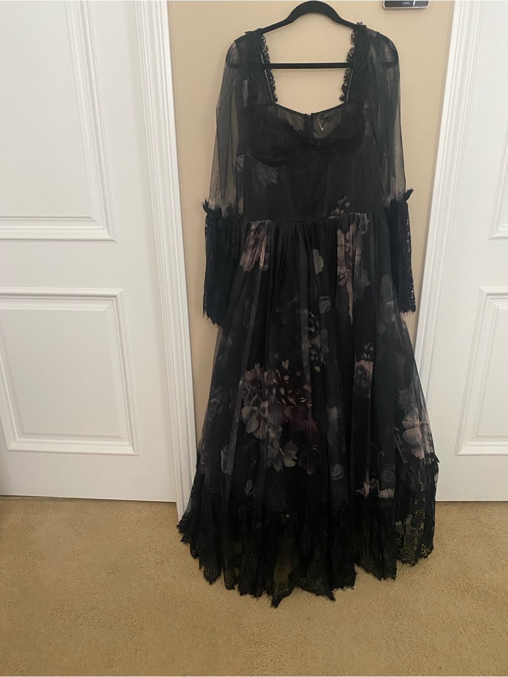 Widow Sheer Gothic Maxi Dress - Picture 5 of 14